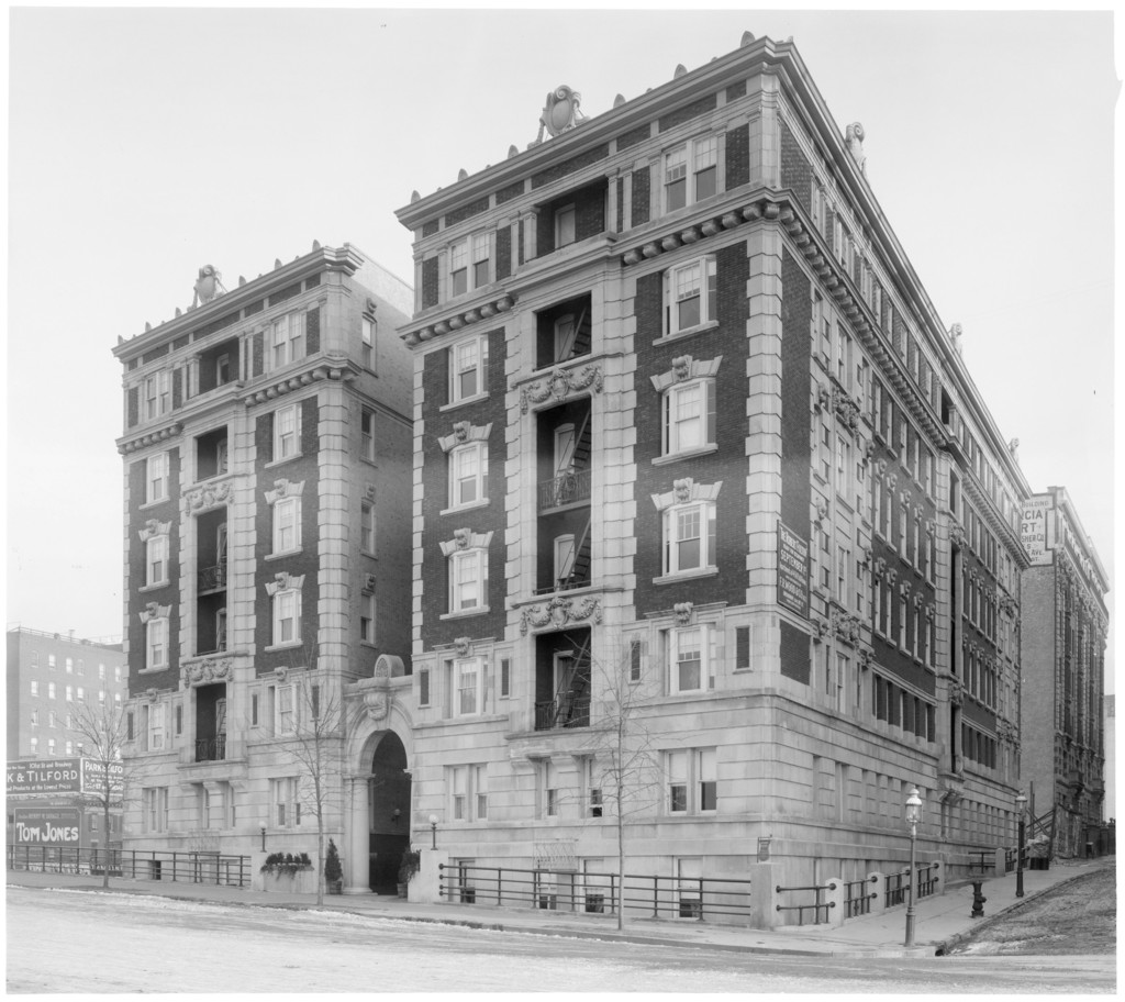 230-233 Riverside Drive at the corner of West 95th Street. The Robert Fulton apartment house