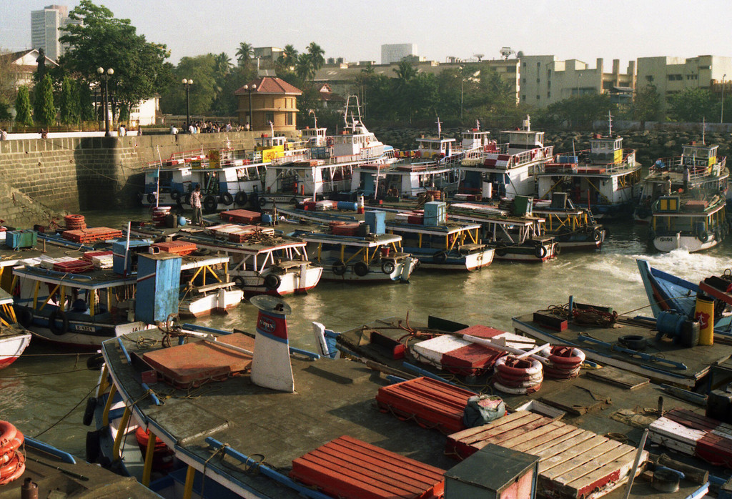Pleasure boats at the Gates of India in Mumbai