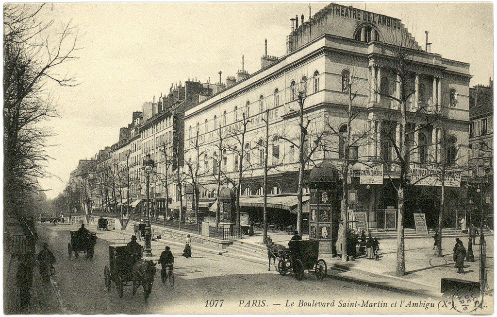 Le Boulevard Saint-Martin et le Théâtre de l'Ambigu