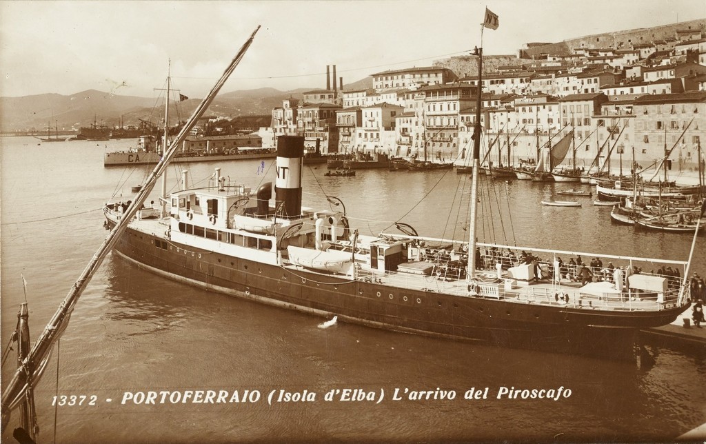 Portoferraio, L'arrivo del Piroscafo Andrea Sgarallino