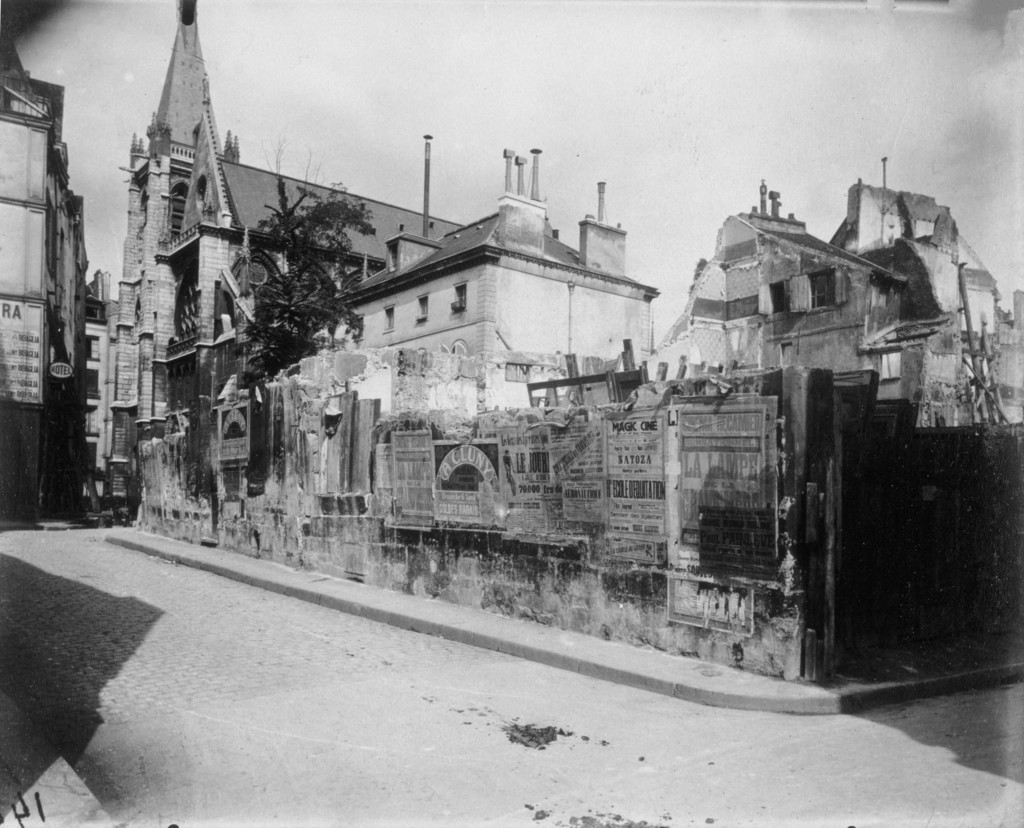 Angle de la rue de la Parcheminerie et de la rue Boutebrie, après la démolition du presbytère Saint-Séverin