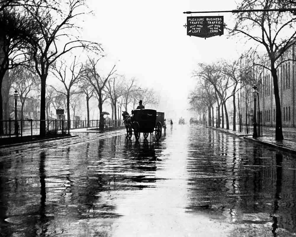 The Boulevard on a Rainy Day, c. 1899