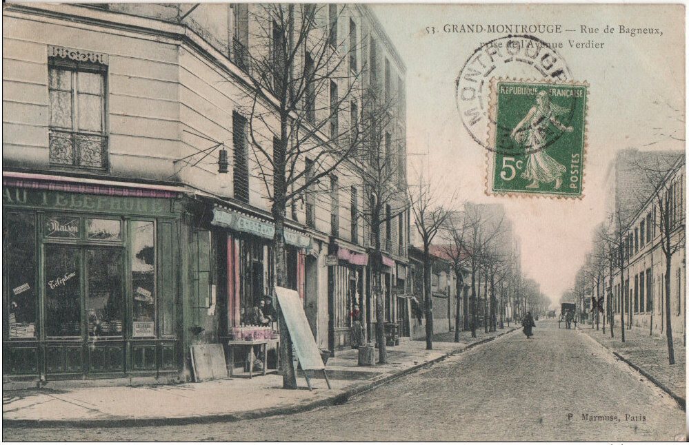 Rue de Bagneux, prise de l'Avenue Verdier