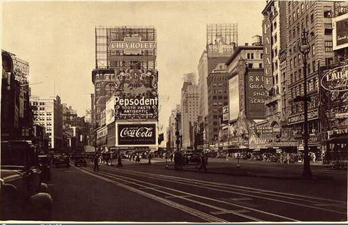 Broadway, north from 46th Street,