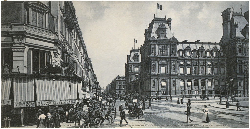 Perspective de la Rue Saint-Antonie, vue prise de la Place de l'Hôtel de Ville