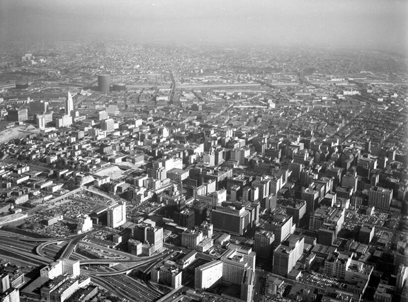 Aerial view of Downtown Los Angeles