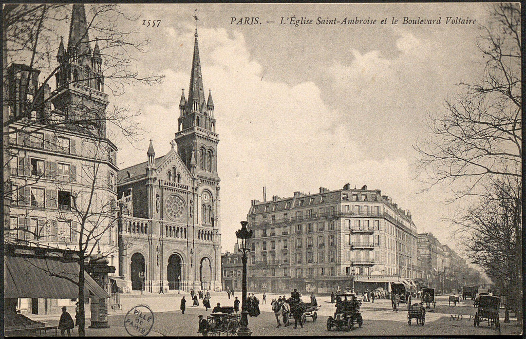 Eglise Saint-Ambroise et le Boulevard Voltaire
