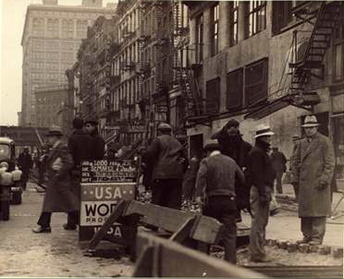 St. Marks Place (East 8th Street), north side, west from Second Ave. December 7, 1936