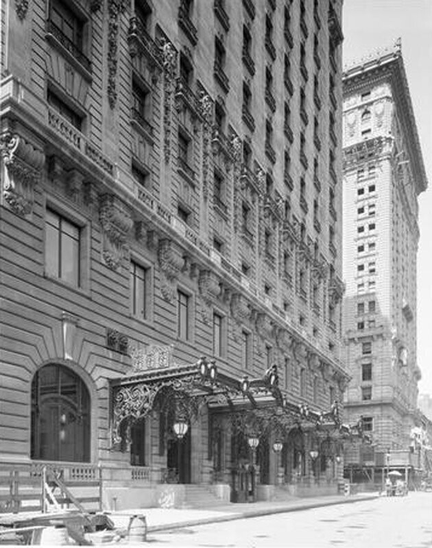 East 55th Street and 5th Avenue. St. Regis Hotel, marquee.