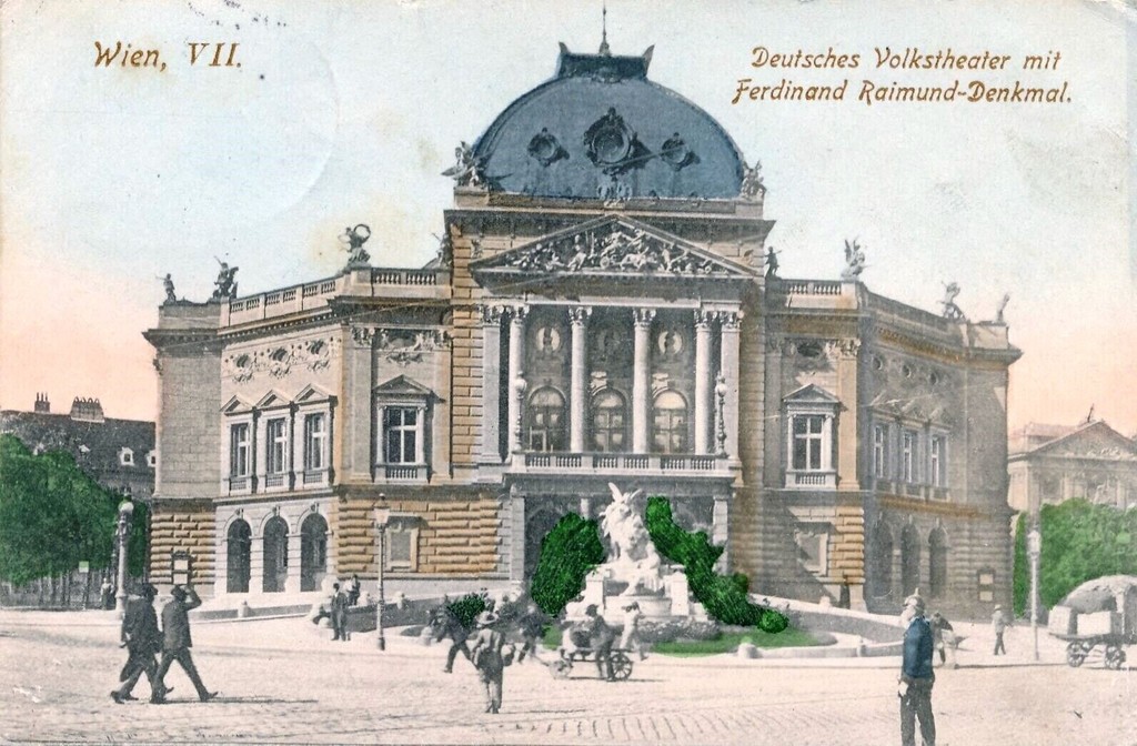 Deutsches Volkstheater mit Ferdinand Raimund-Denkmal