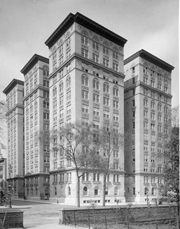 Central Park West at the corner of West 93rd Street. The Turin Apartments