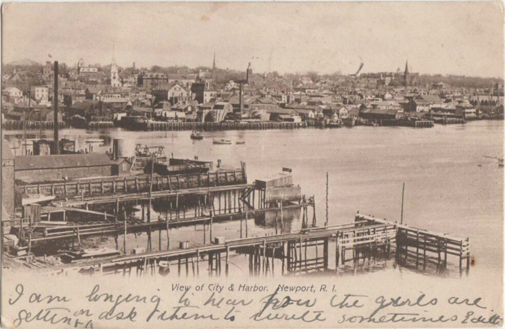 View of City and Harbor. Newport R.I