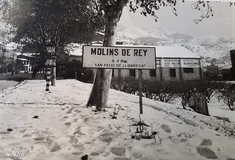 Entrada a Molins de Rei, nevada de 1962
