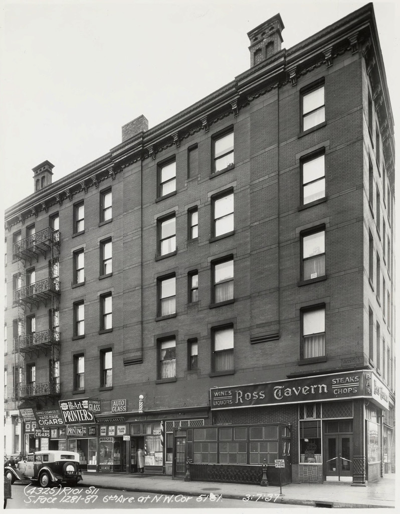 South face 1281-1287 Sixth Avenue at northwest corner West 51st Street