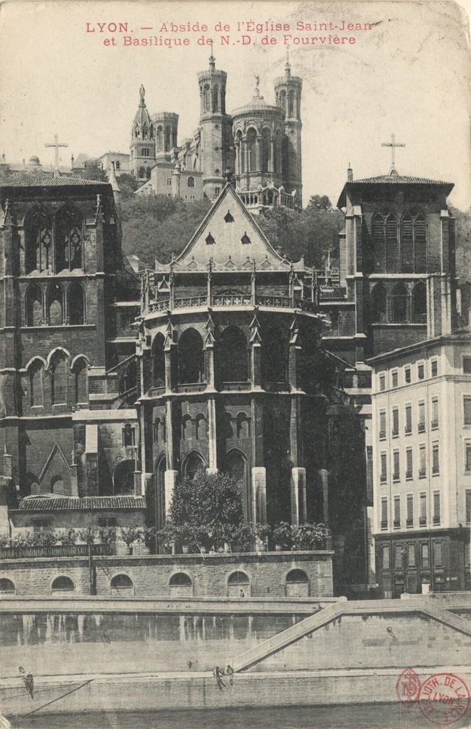 Lyon - Abside de l'Église Saint-Jean et Basilique de Notre-Dame de Fourvière