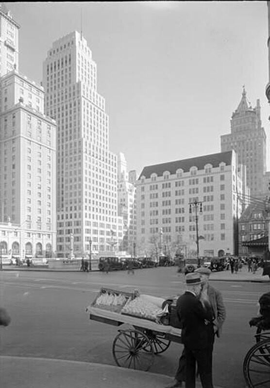 Peanut vendor and [Grand Army] Plaza at 59th Street.
