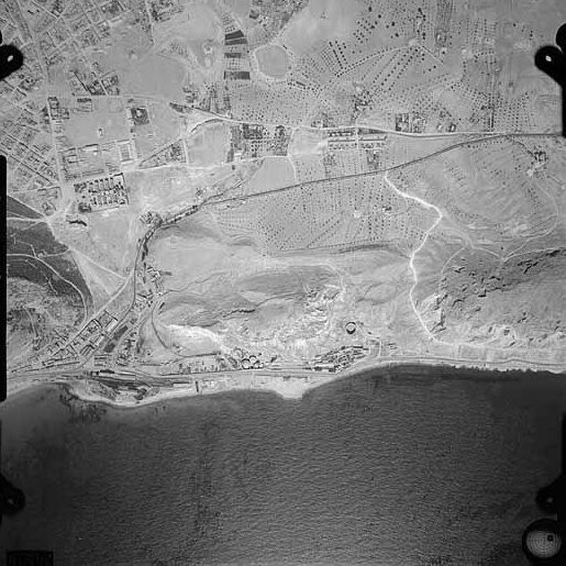 Vista aérea del Pla, años 40