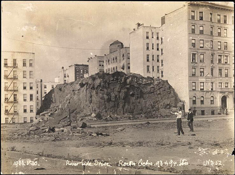 Riverside Drive, Rock between 93rd and 94th Streets.