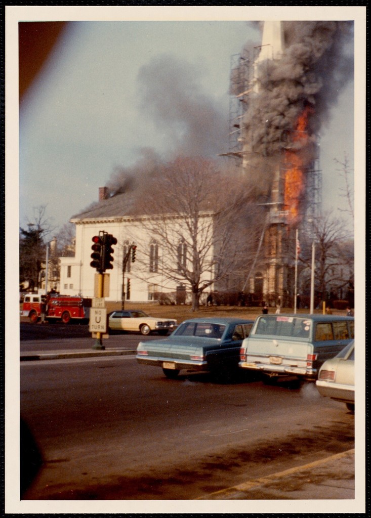 Arlington. First Parish Unitarian Universalist Church fire