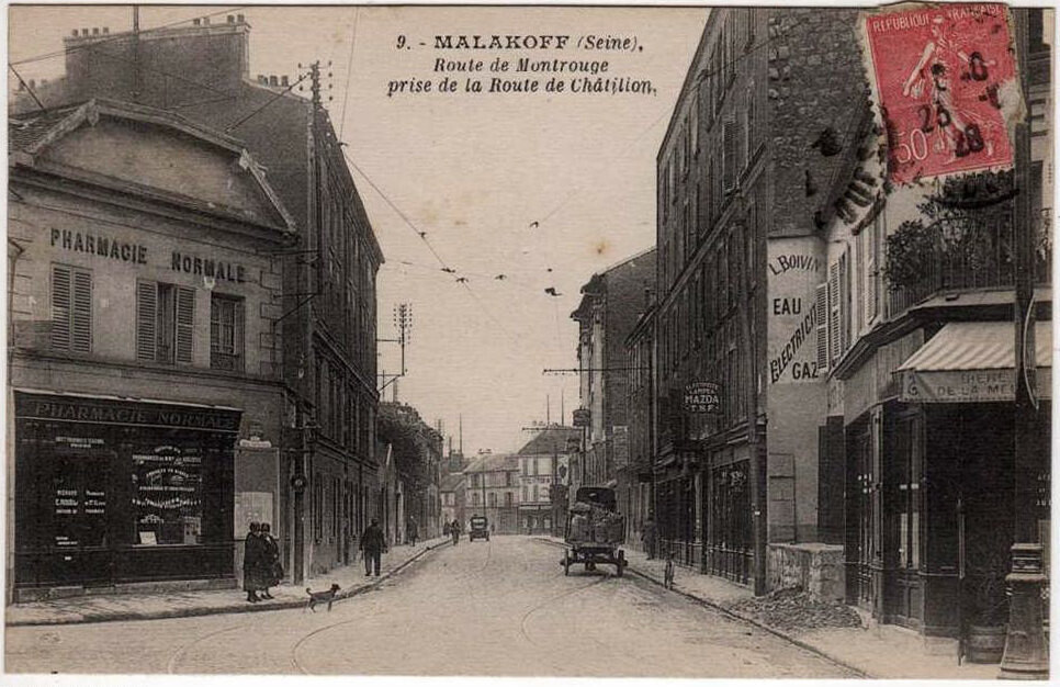 Route de Montrouge, prise de la Route de Châtillon