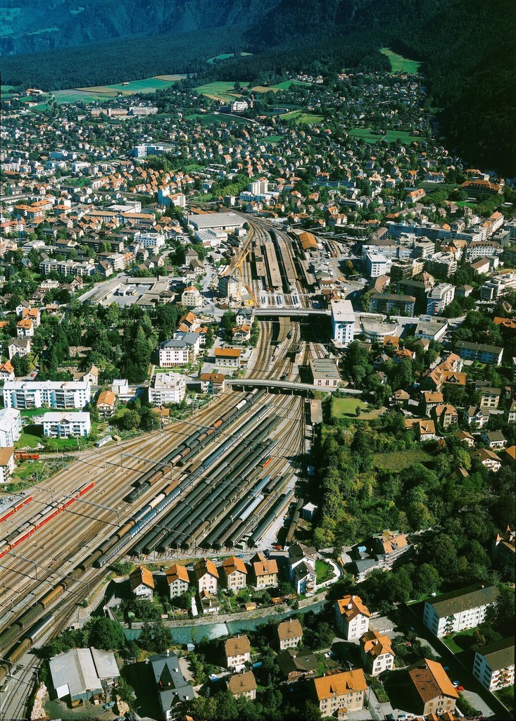 Chur, Bahnhofareal und Quartier Loestrasse
