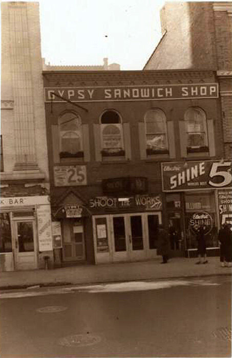 West 50th Street. South side between Seventh and Sixth Avenues showing Gypsy Sandwich Shop