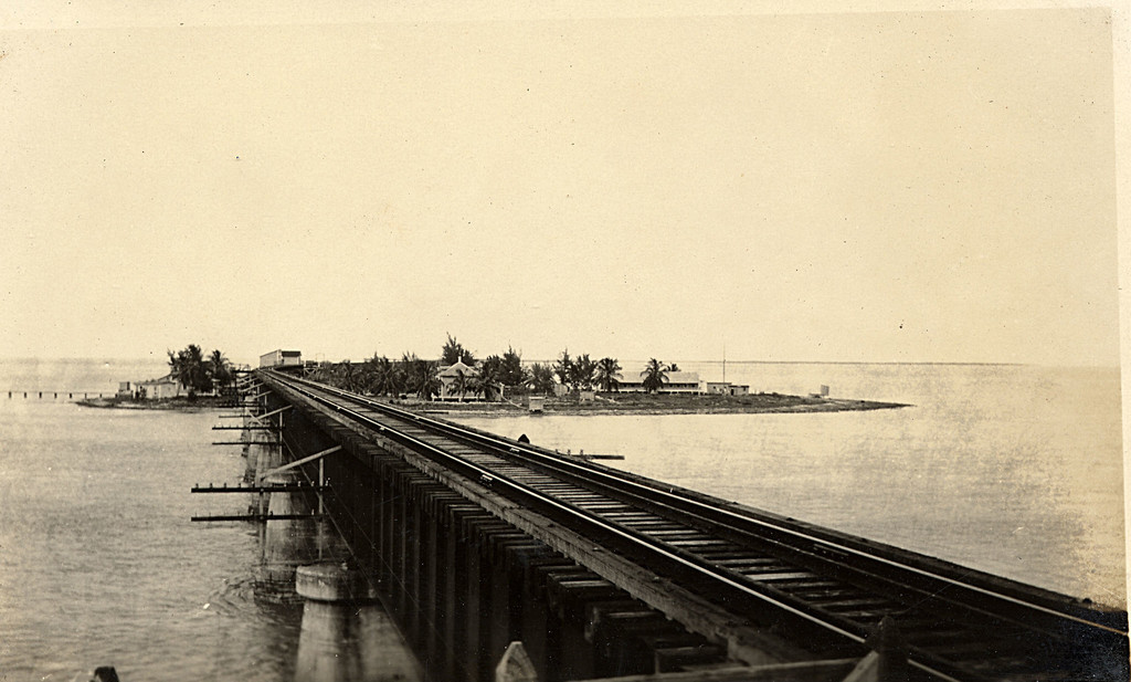 The Seven Mile Bridge of the Florida East Coast Railway and Pigeon Key