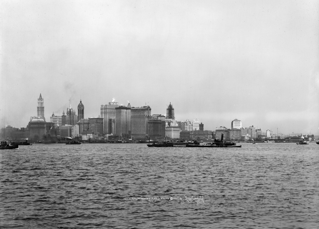 New York skyscrapers from Ellis Island