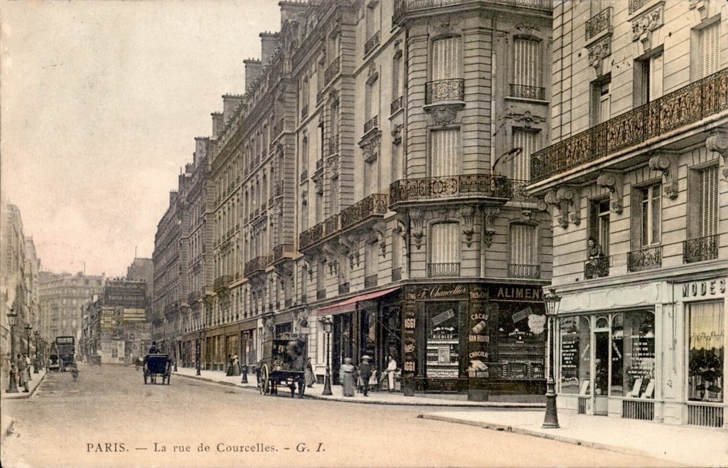 Rue de Courcelles - Angle de la Rue Cardinet