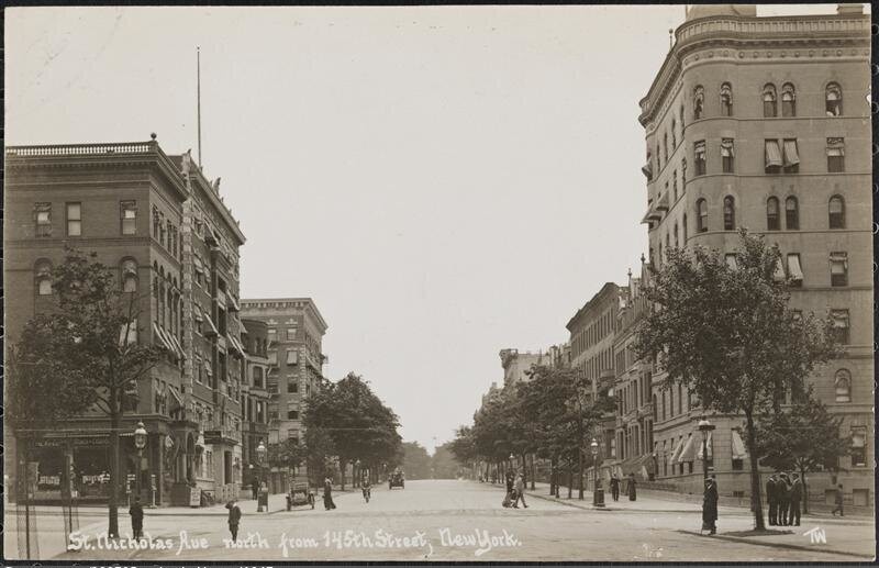 St. Nicholas Ave north from 145th Street, New York.