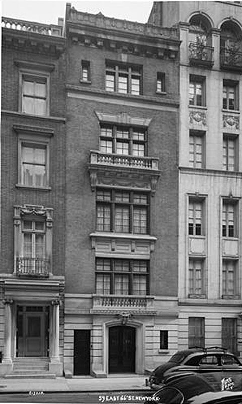 59 East 66th Street. Four or five-story graystone and brick residence.