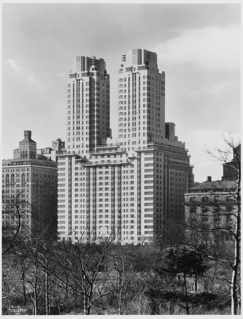 25 Central Park West. Century apartments. View from Central Park
