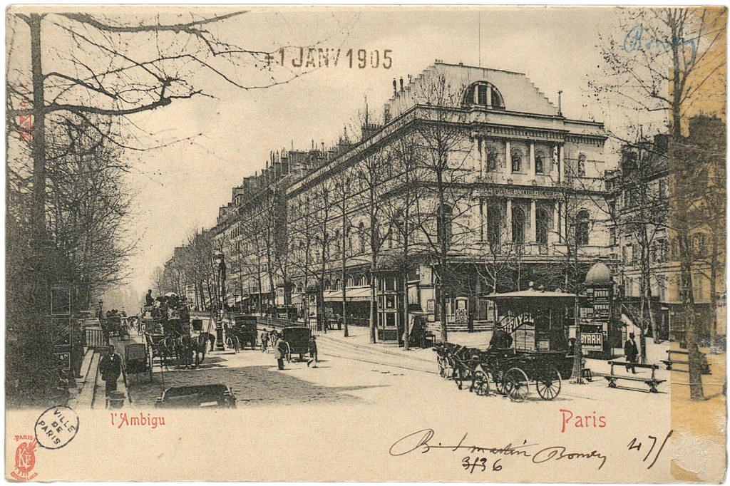 Le Boulevard Saint-Martin et le Théâtre de l'Ambigu