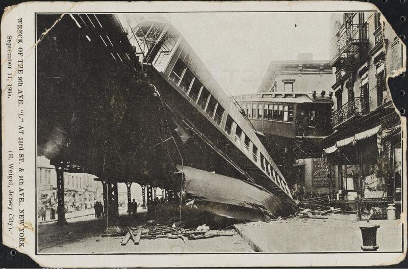 Wreck of the 9th Ave. EL at 53rd St. & 9th Ave., New York, September 11, 1905