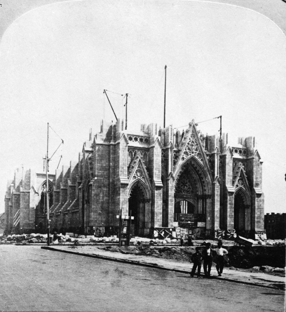 St. Patrick's Cathedral under construction