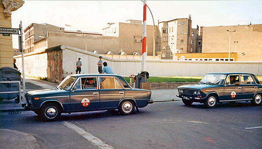 Soviet patrols at a checkpoint 