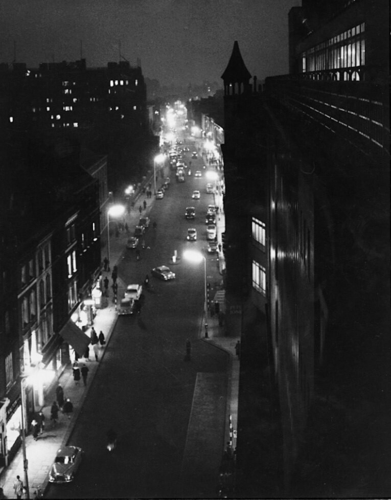 King’s Road from the roof of Peter Jones department store at night