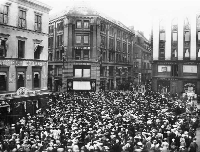 Folkeavstemningen 1905. Karl Johans gate 27, Lille Grensen 7, Karl Johans gate 25
