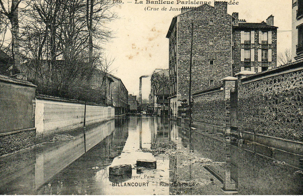 Inondation de 1910. Rue Gabrielle