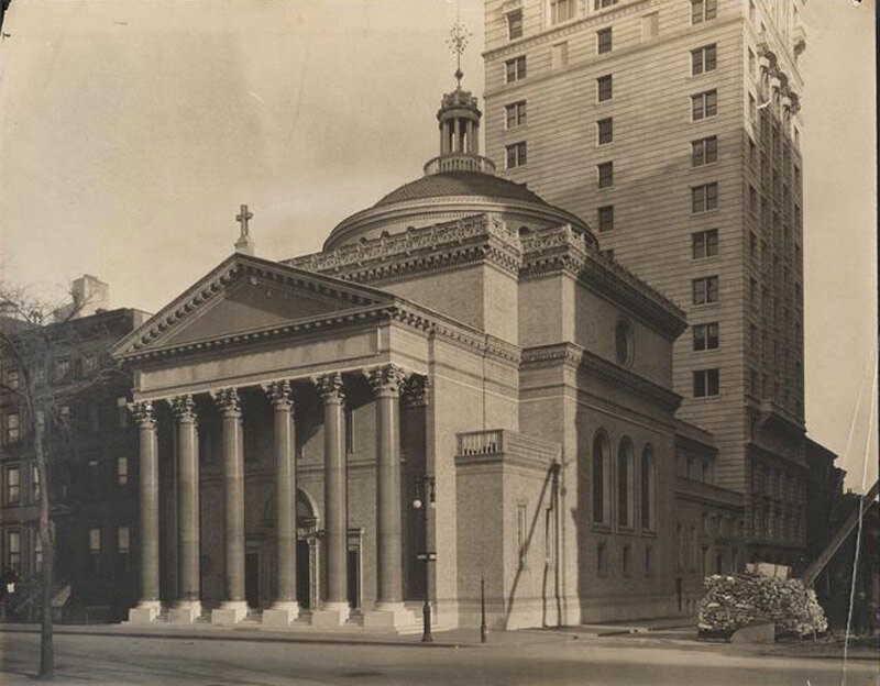 East 24th Street and Madison Avenue. Madison Square Presbyterian Church
