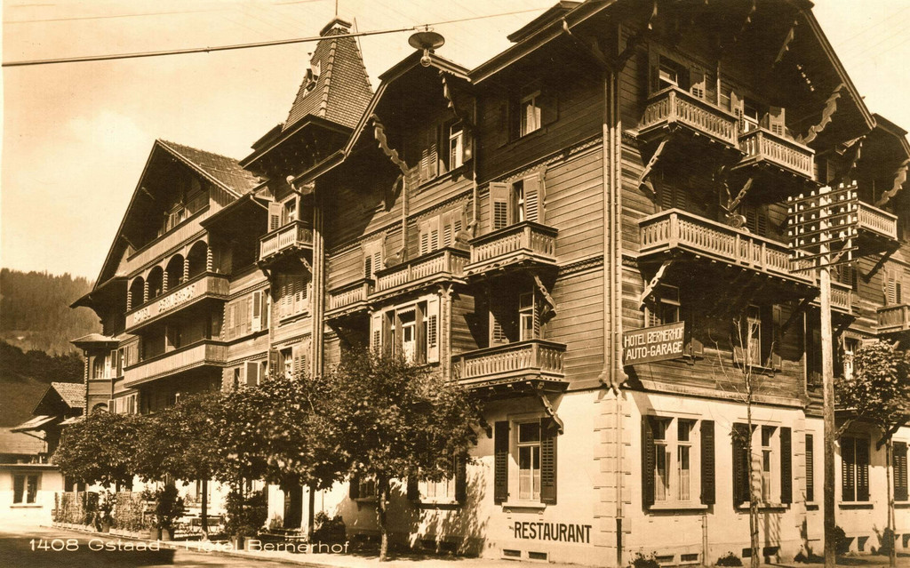 Gstaad. Hotel Bernerhof from Promenade