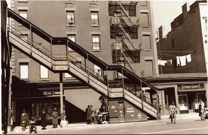 57th Street, north east corner and Second Avenue showing news stand under 