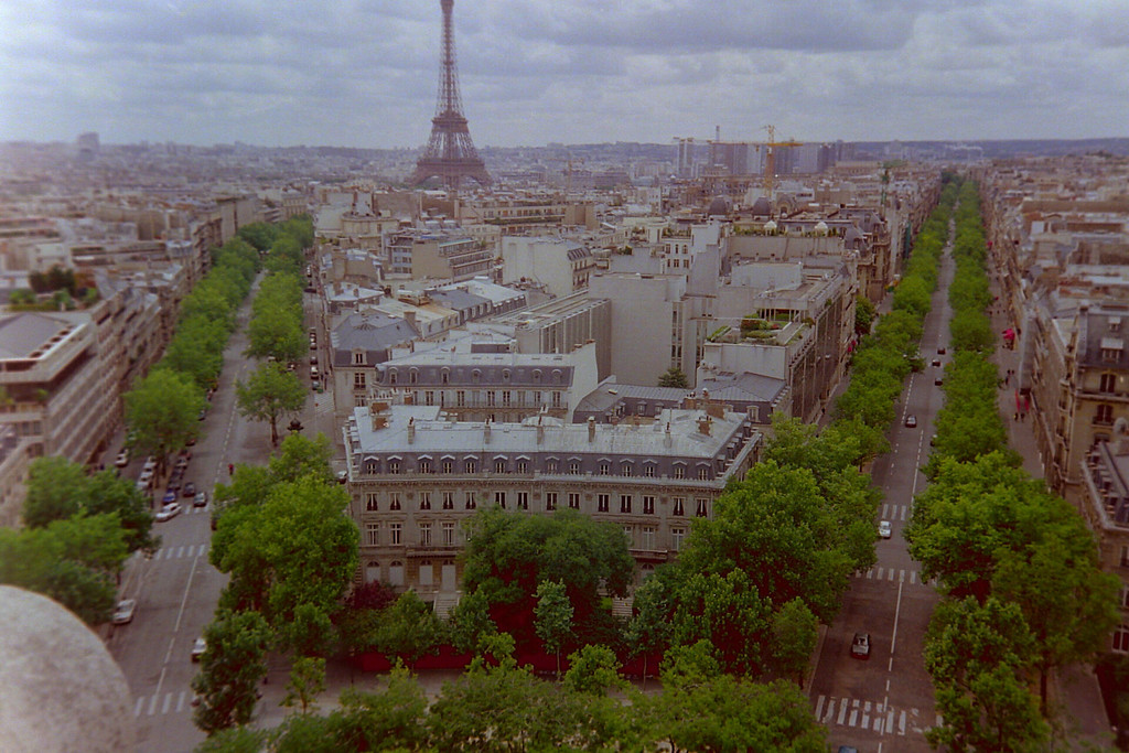 View from the Arc de Triomphe to the south