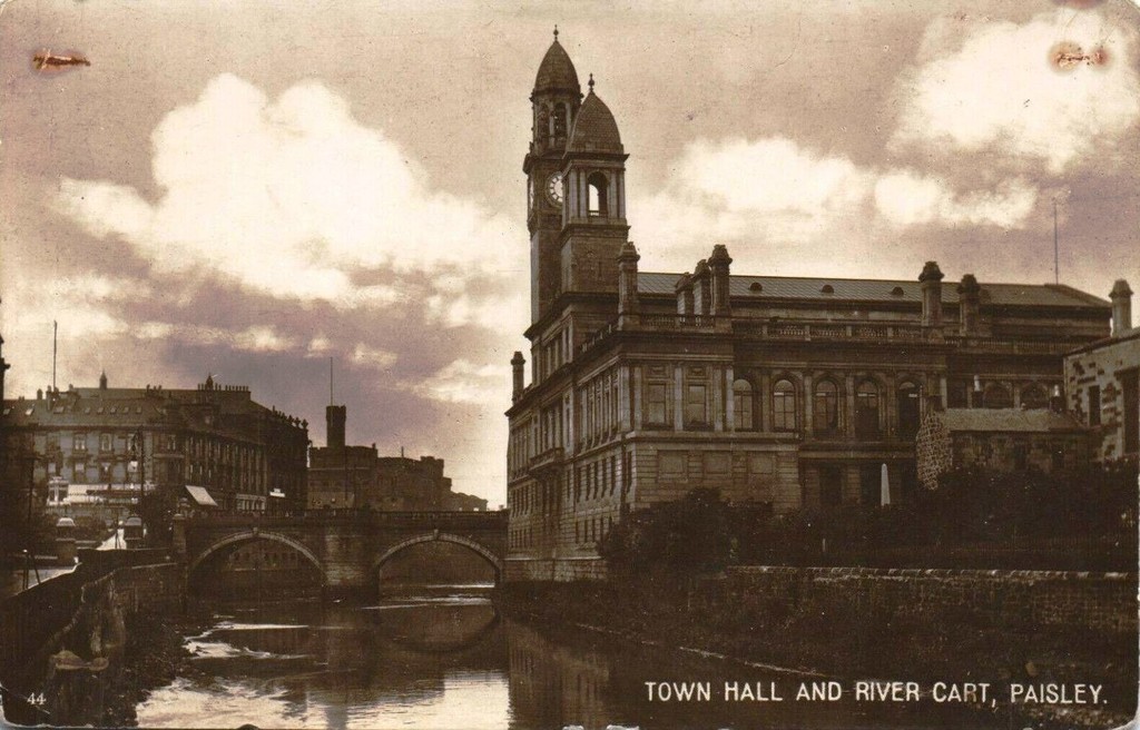 Paisley. River Cart & Town Hall