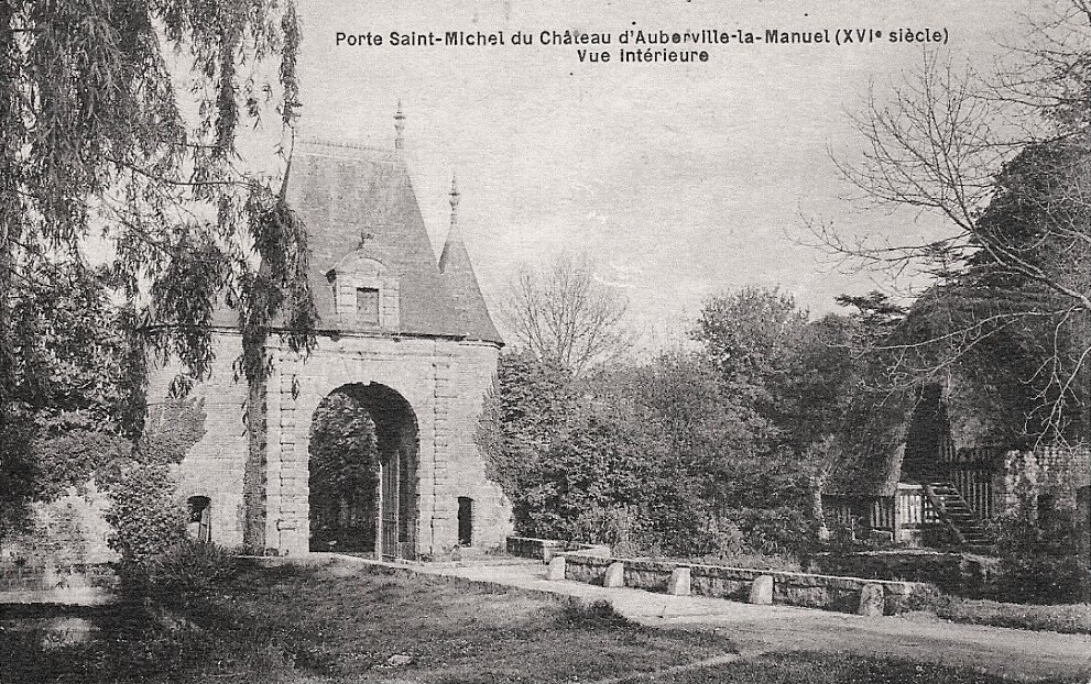 Porte Saint-Michel du Château d'Auberville-la-Manuel. Vue intérieure