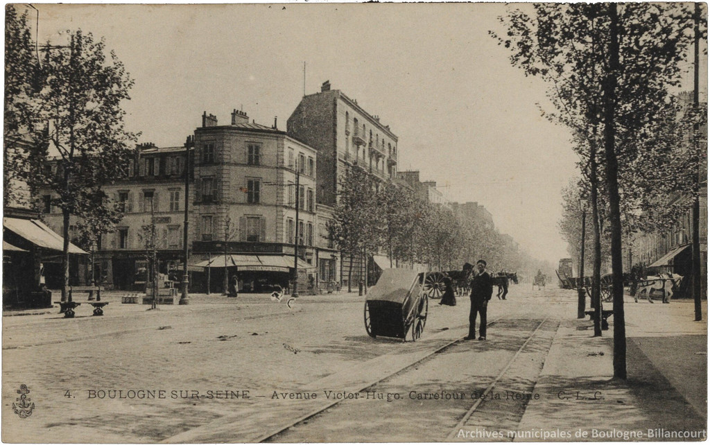 Avenue Victor Hugo. Carrefour de la Avenue de la Reine