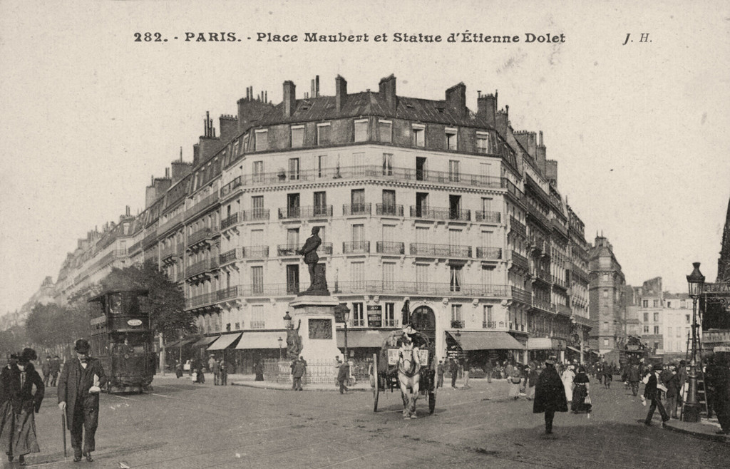 Place Maubert et Statue d'Etienne Dolet