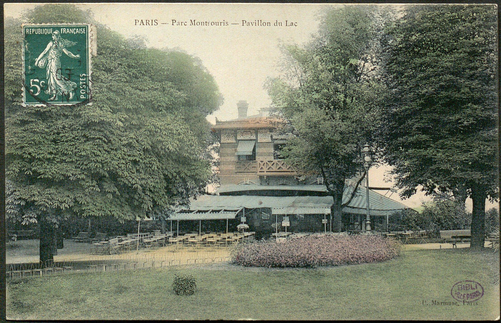 Parc Montsouris. Pavillon du lac