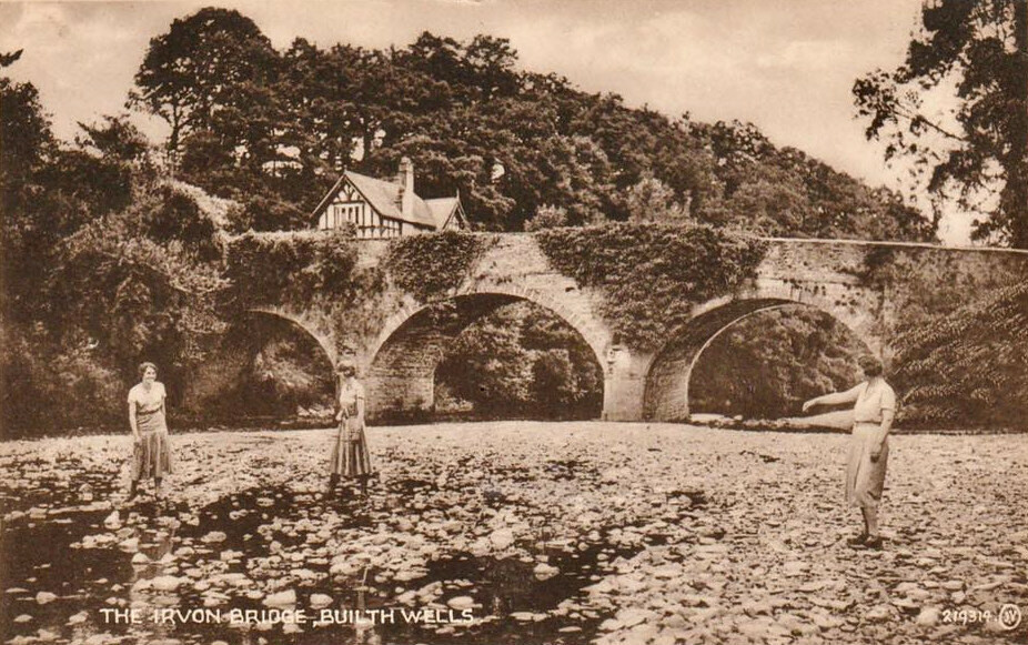 The old Irvon bridge, Builth Wells
