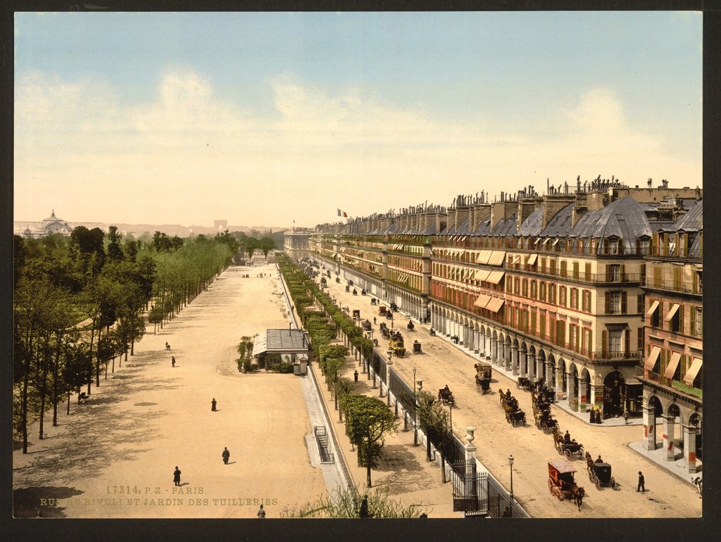 Rue de Rivoli et Jardin des Tuilleries